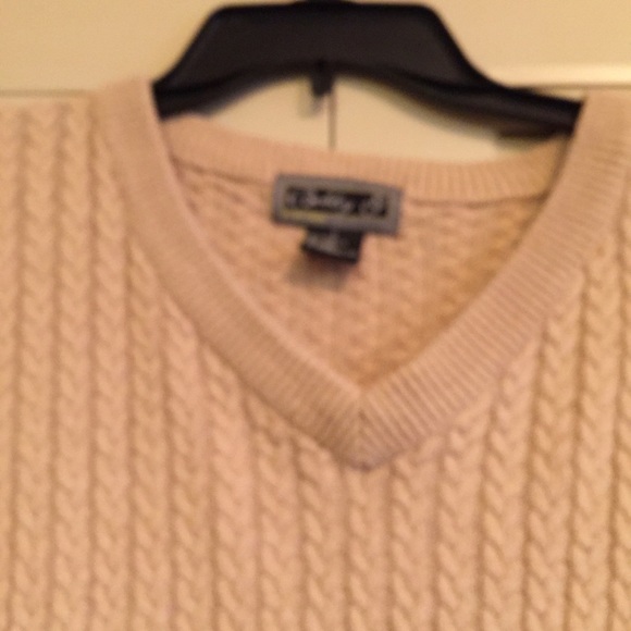 Bobby G Vintage Mens L Tan V-Neck pullover sweater - Picture 7 of 8
